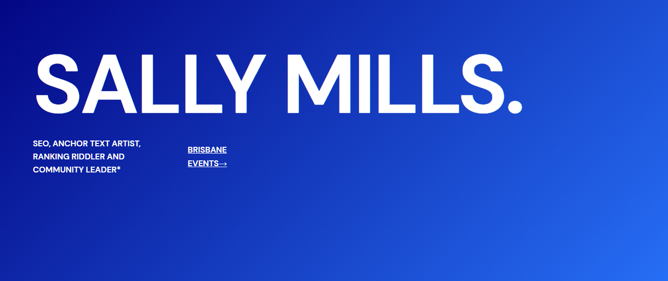 Sally Mills SEO is cool.